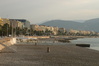 Der Kiesstrand der Baie des Anges